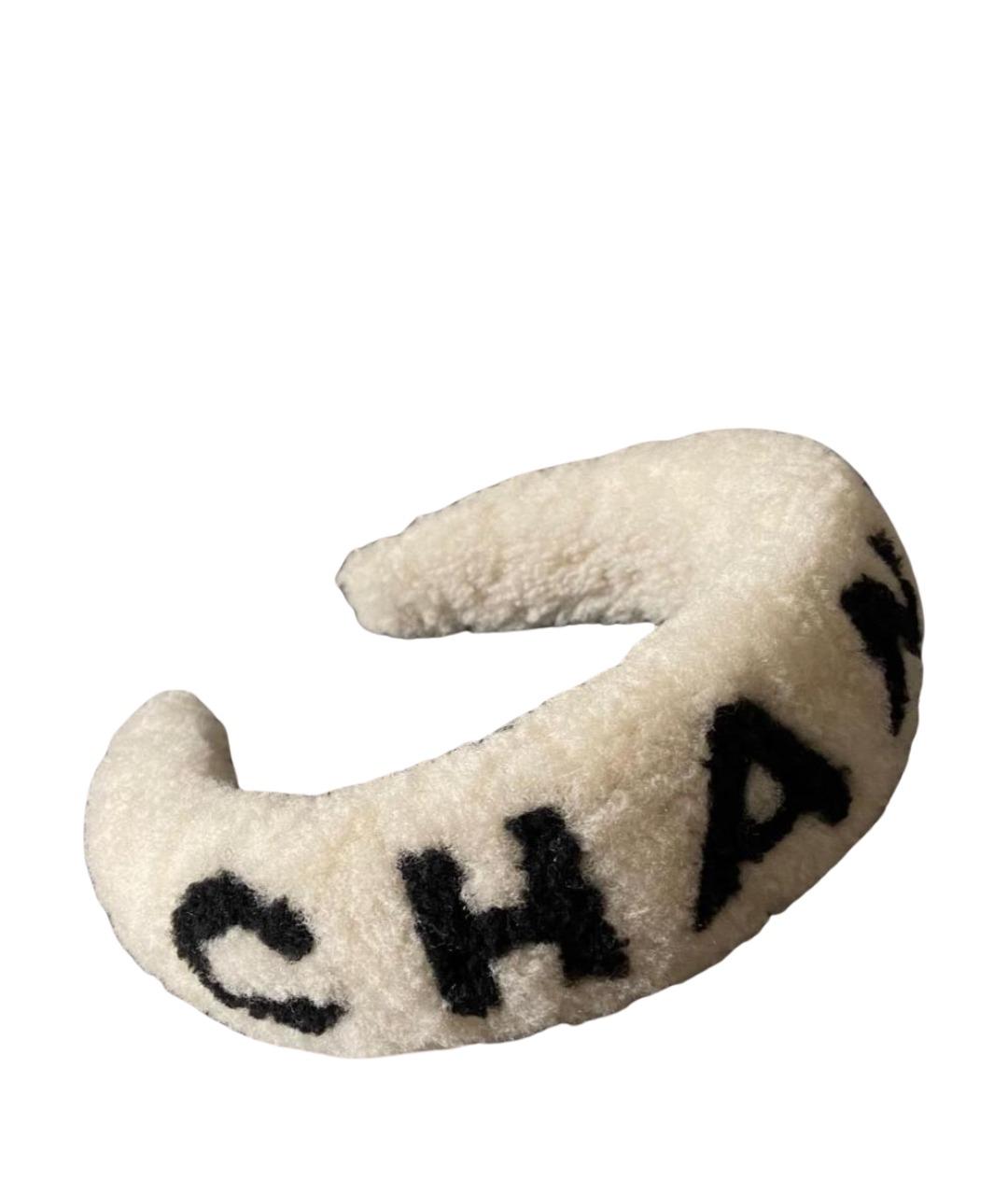 CHANEL Бежевый ободок, фото 1