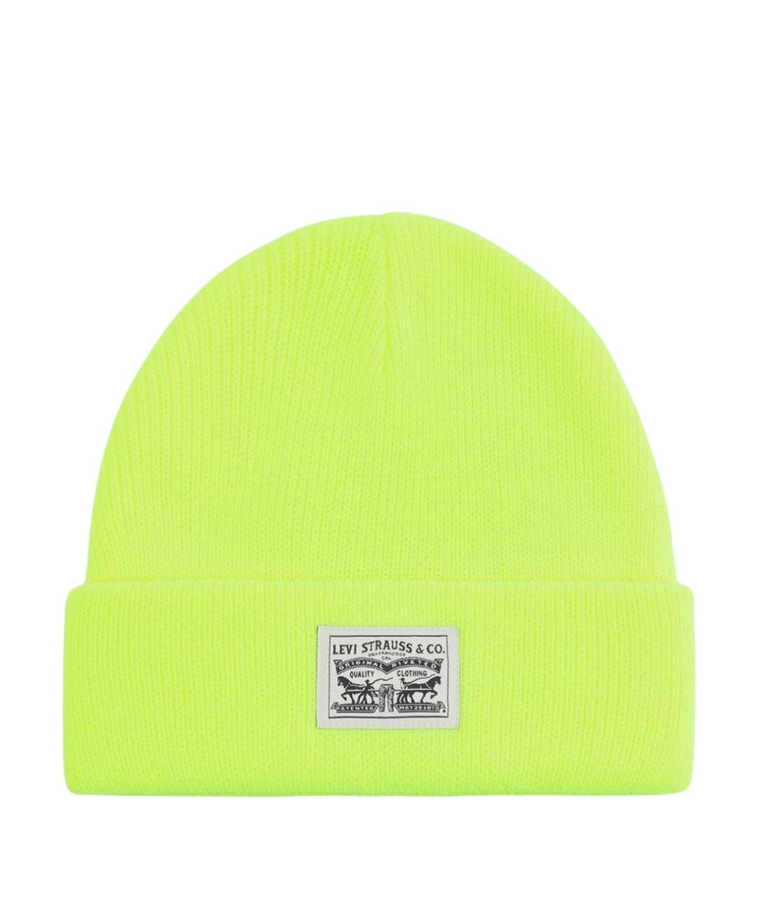 LEVI'S Желтая хлопковая шапка, фото 1
