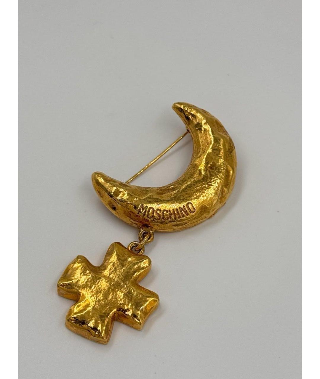 MOSCHINO Золотая позолоченная булавка / брошь, фото 2