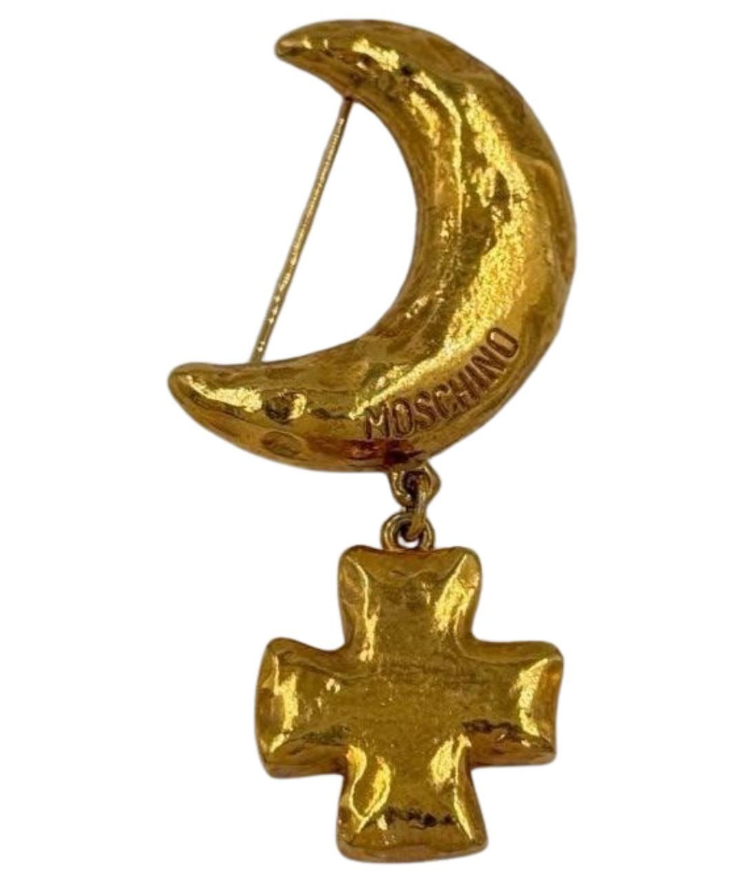 MOSCHINO Золотая позолоченная булавка / брошь, фото 1
