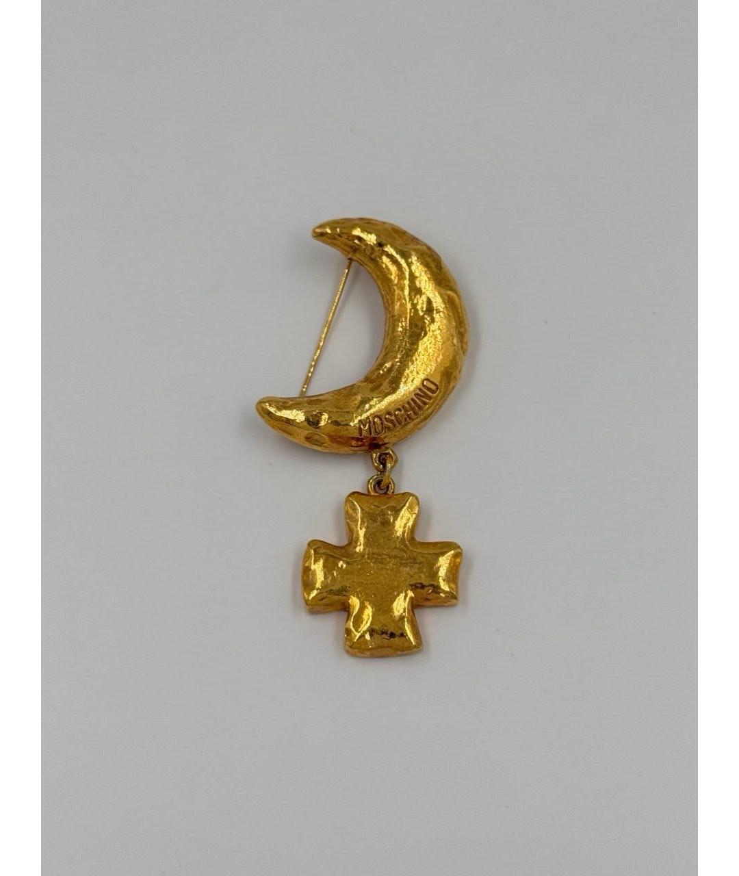 MOSCHINO Золотая позолоченная булавка / брошь, фото 5