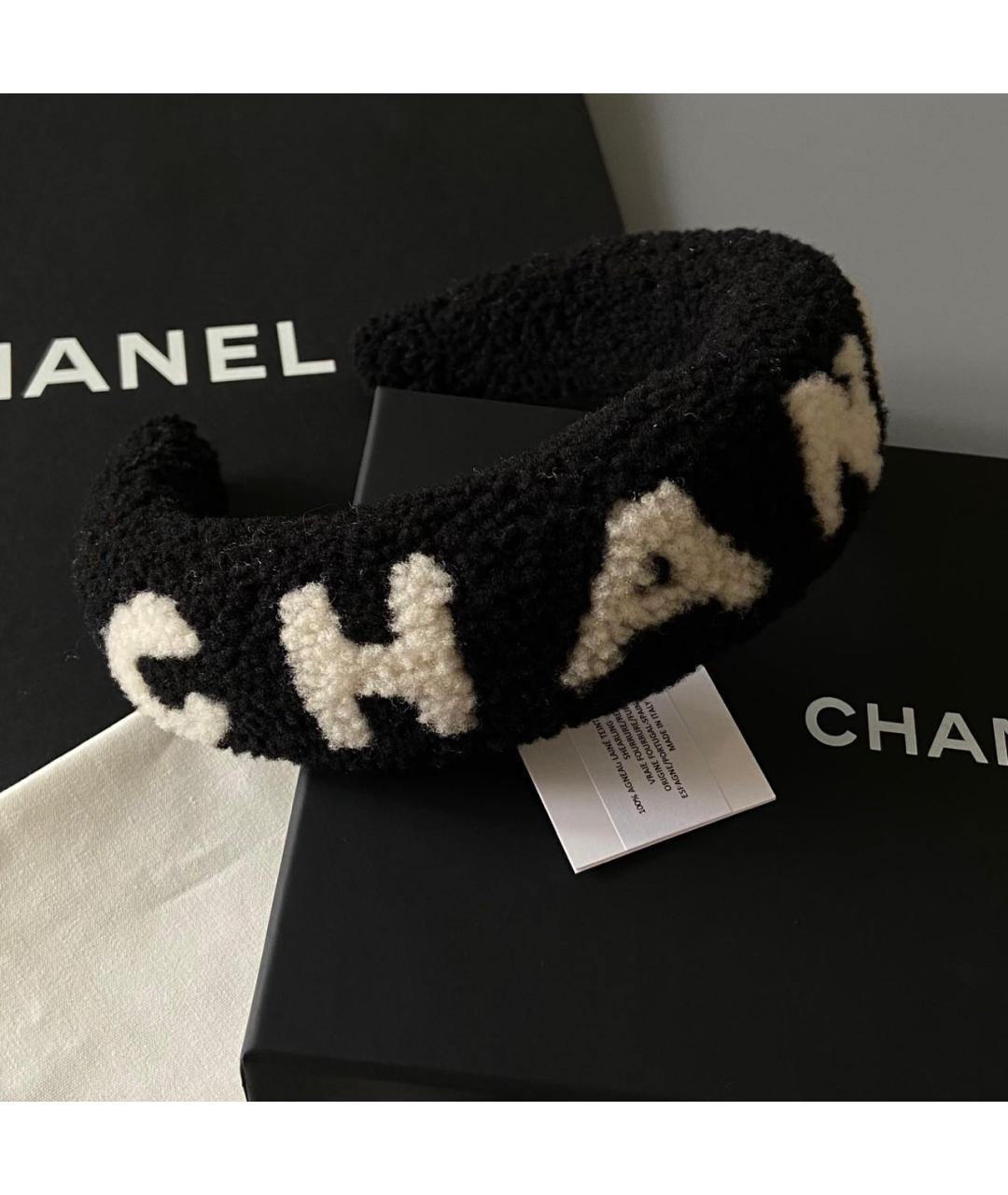 CHANEL Черный ободок, фото 3
