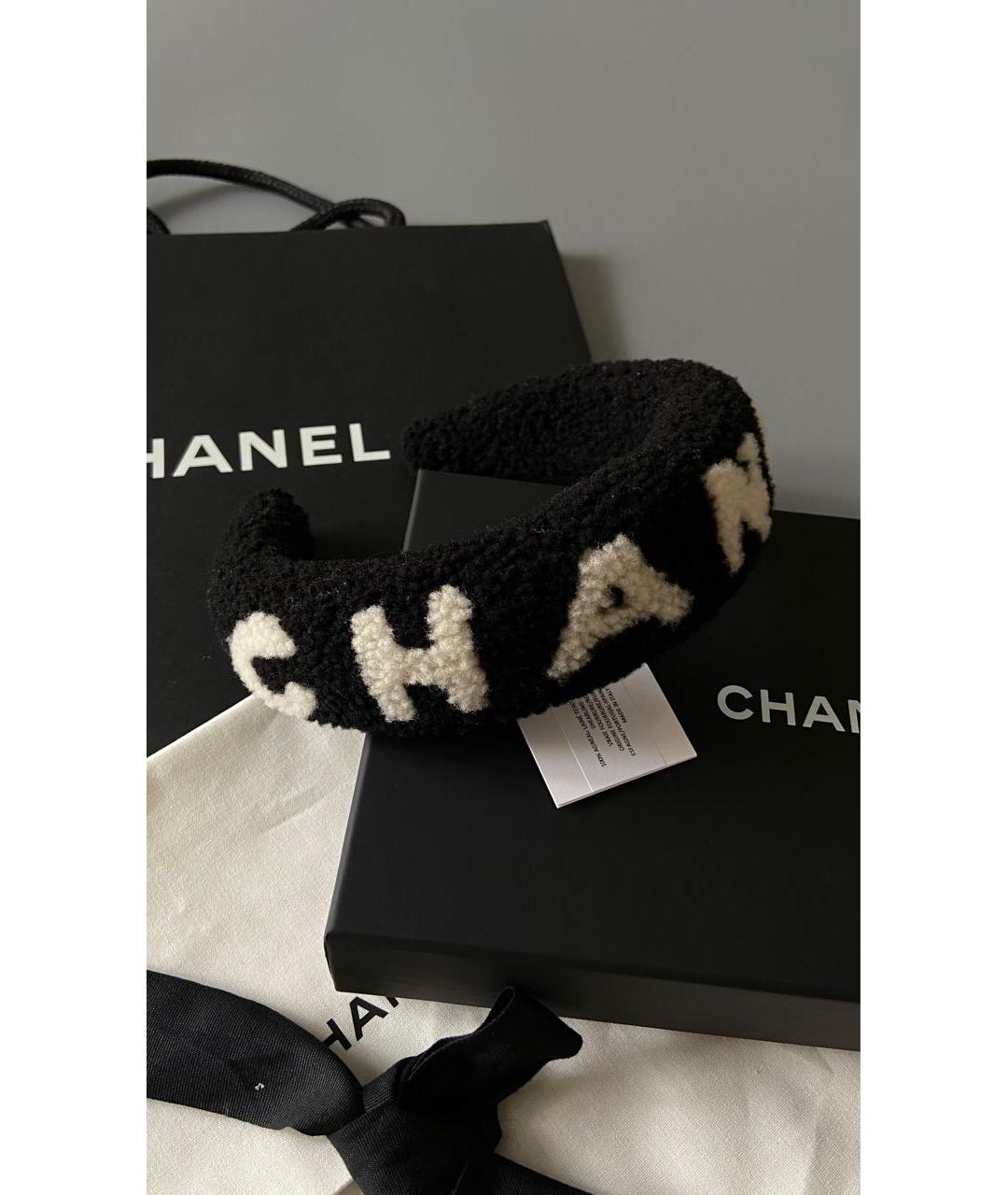 CHANEL Черный ободок, фото 2
