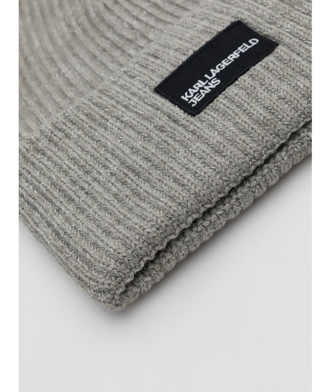 KARL LAGERFELD Серая шерстяная шапка, фото 2