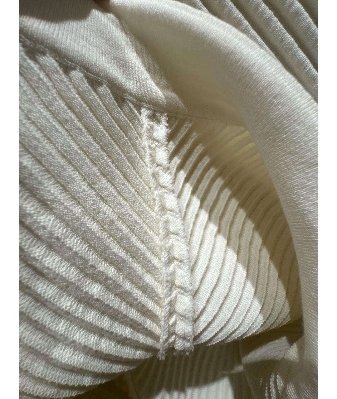 CHANEL Белое хлопко-эластановое коктейльное платье, фото 6