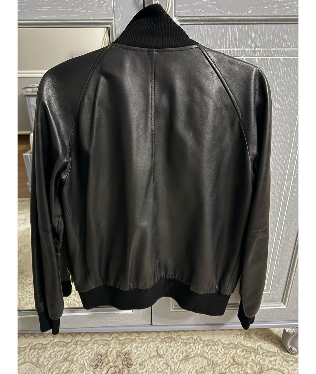 DOLCE&GABBANA Черная кожаная куртка, фото 2