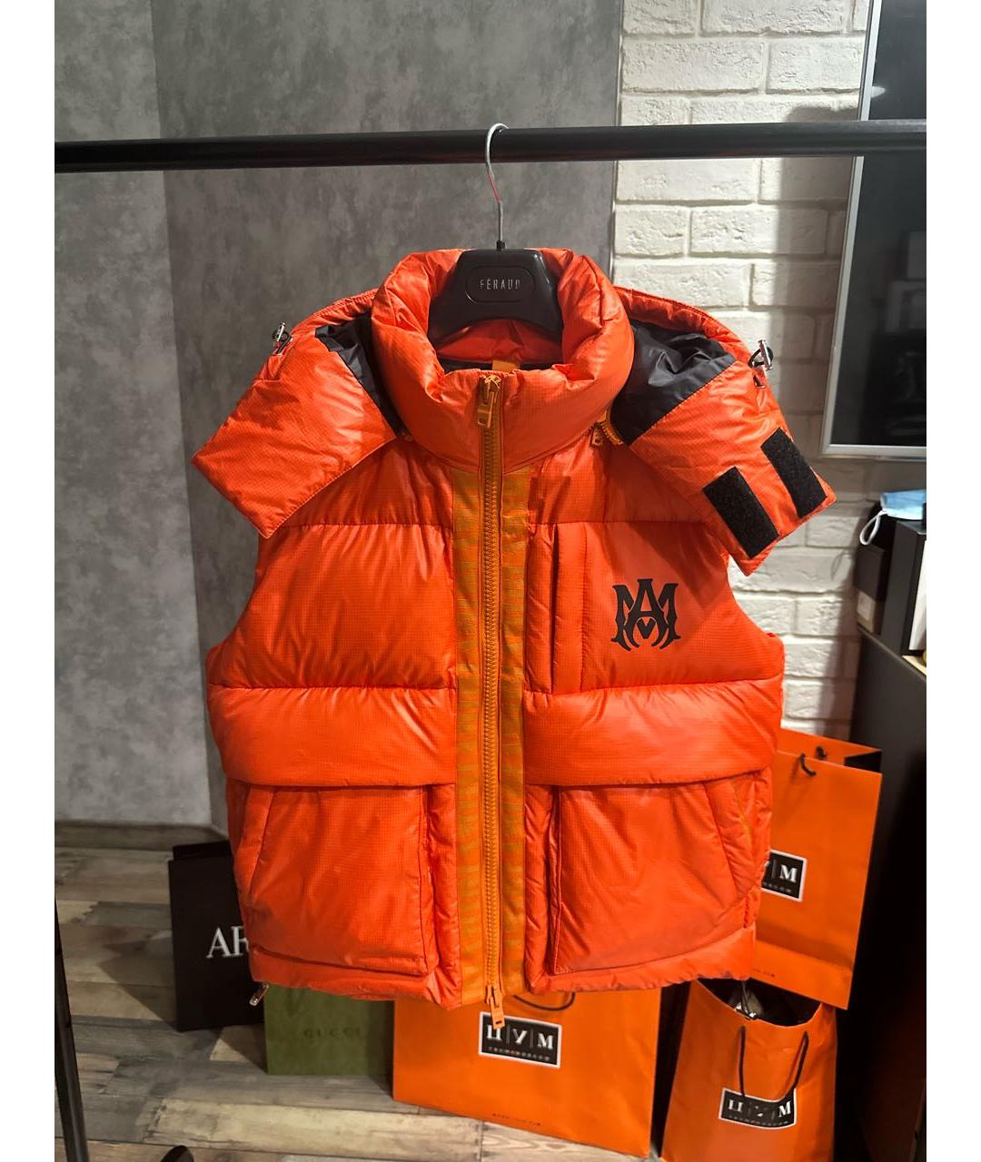 AMIRI Оранжевый полиэстеровый жилет, фото 2