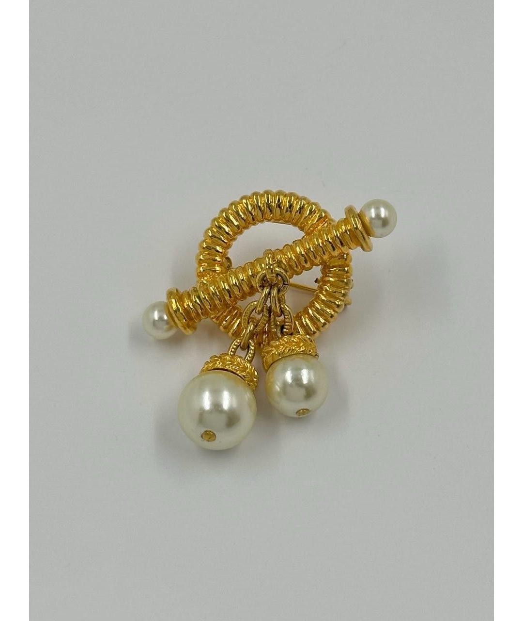 MOSCHINO Золотая позолоченная булавка / брошь, фото 5