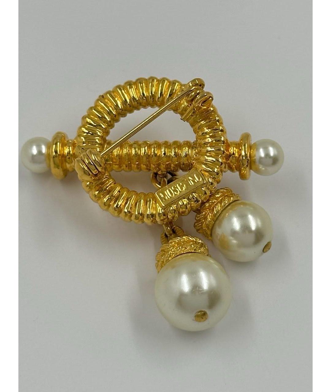 MOSCHINO Золотая позолоченная булавка / брошь, фото 4