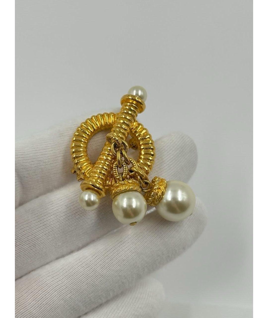 MOSCHINO Золотая позолоченная булавка / брошь, фото 3