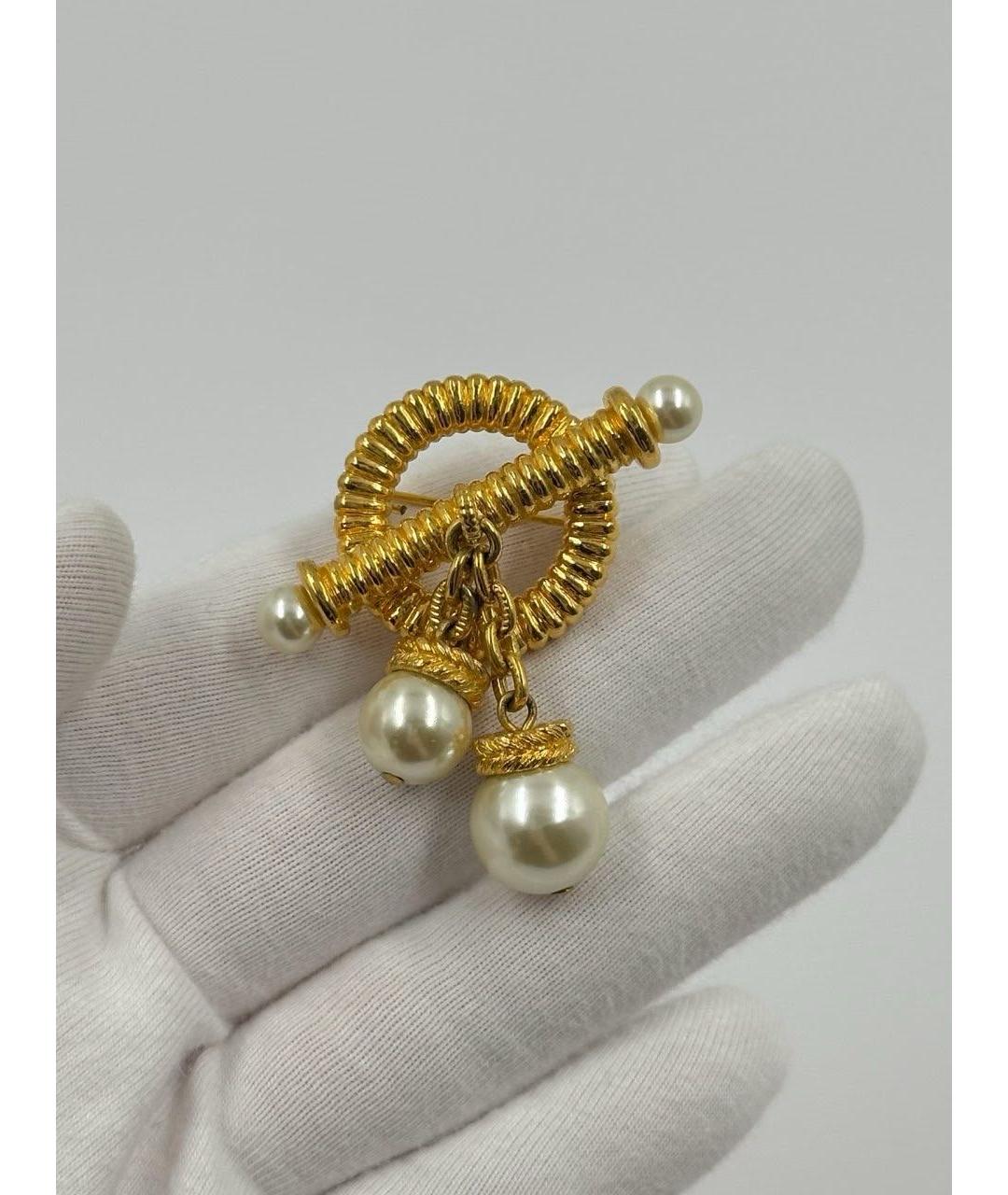 MOSCHINO Золотая позолоченная булавка / брошь, фото 2