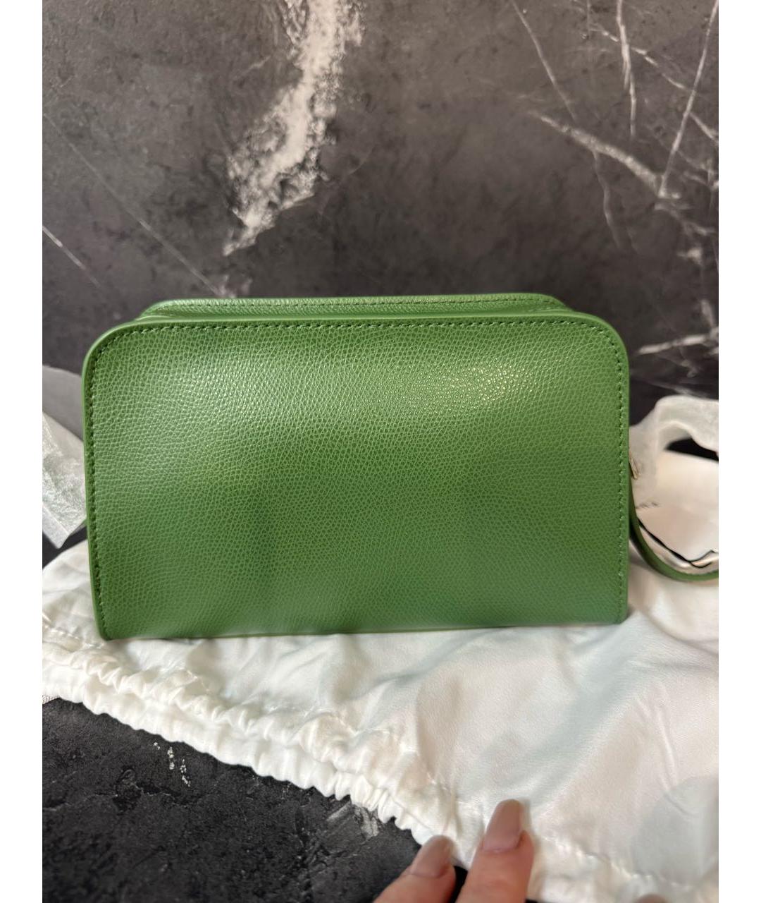 FURLA Зеленая кожаная сумка через плечо, фото 3