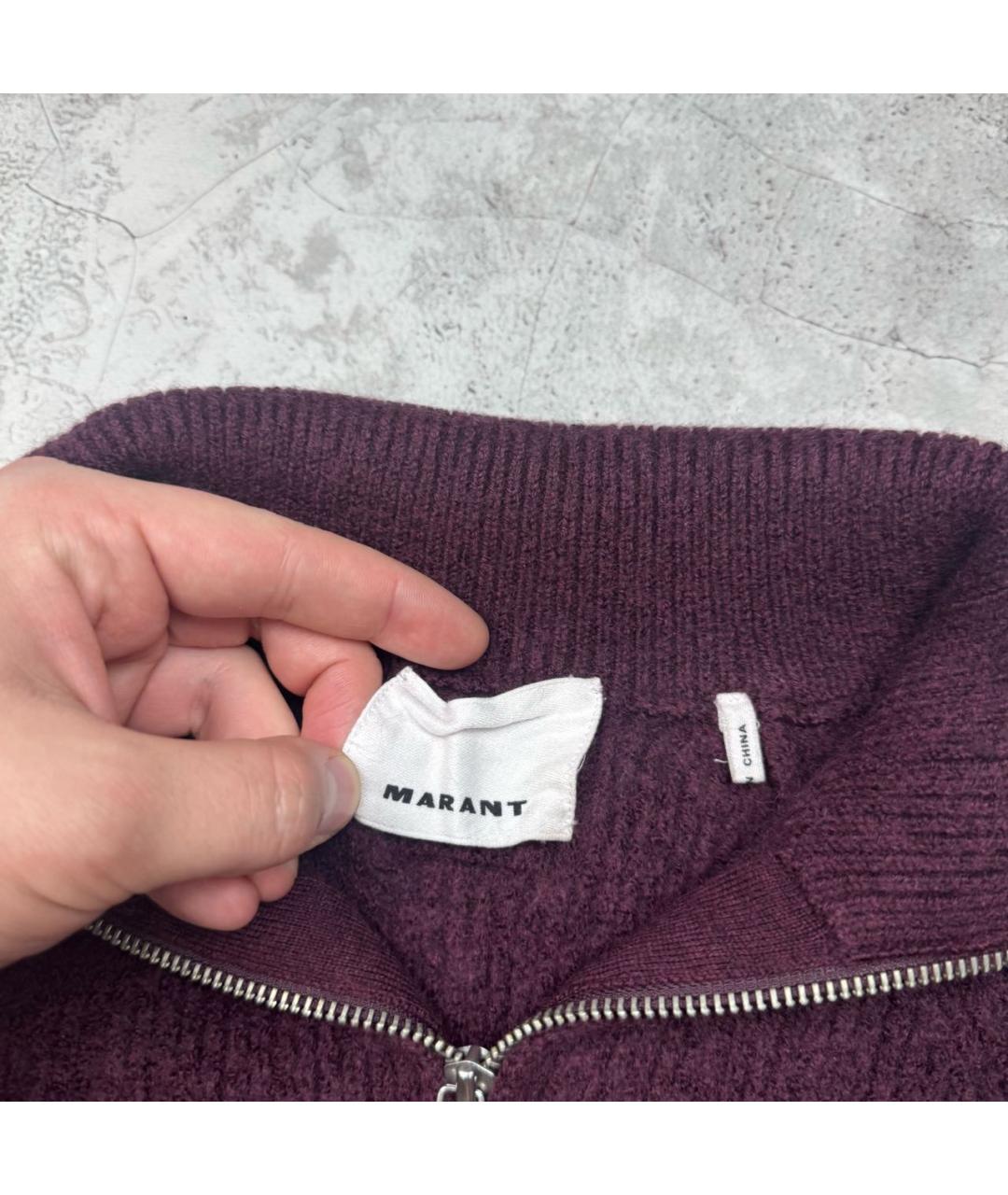 ISABEL MARANT Бордовый шерстяной кардиган, фото 2