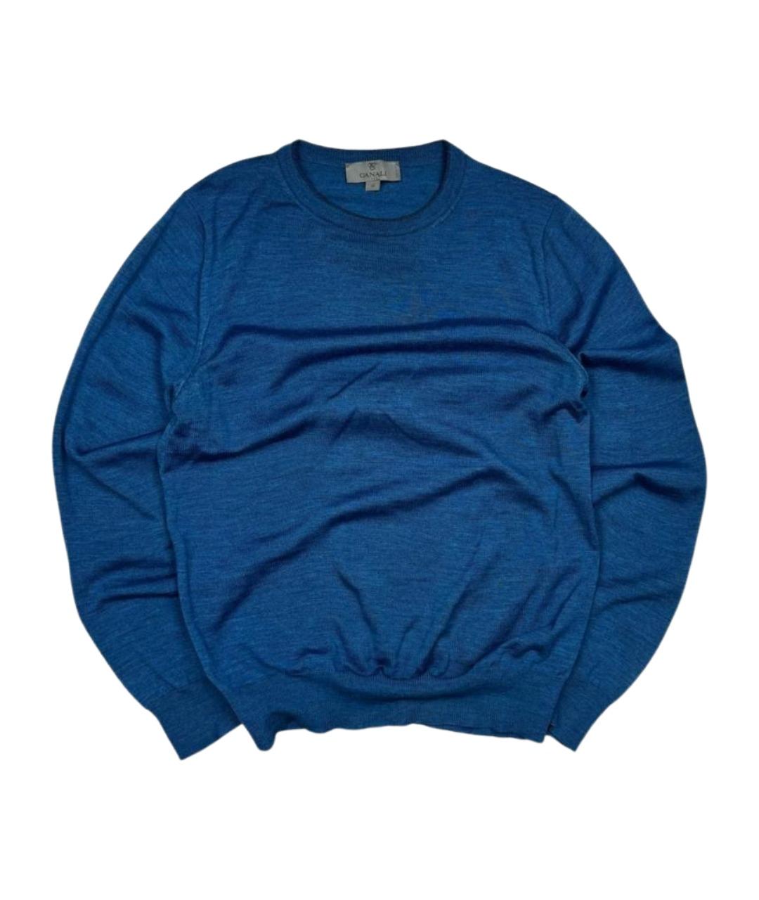 CANALI Синий хлопковый джемпер / свитер, фото 1