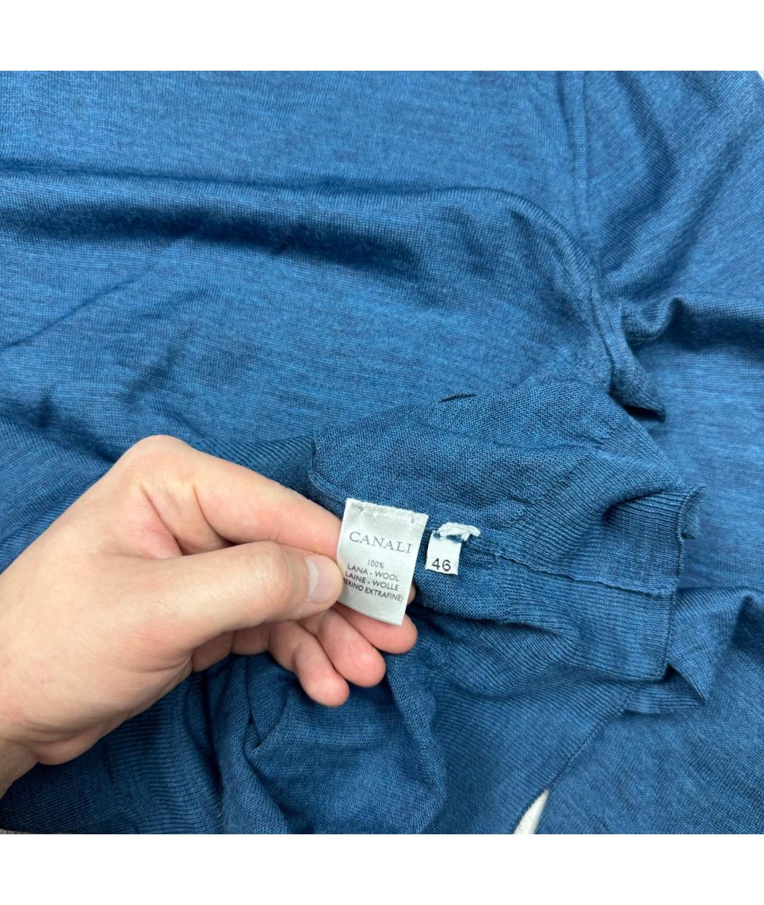 CANALI Синий хлопковый джемпер / свитер, фото 3
