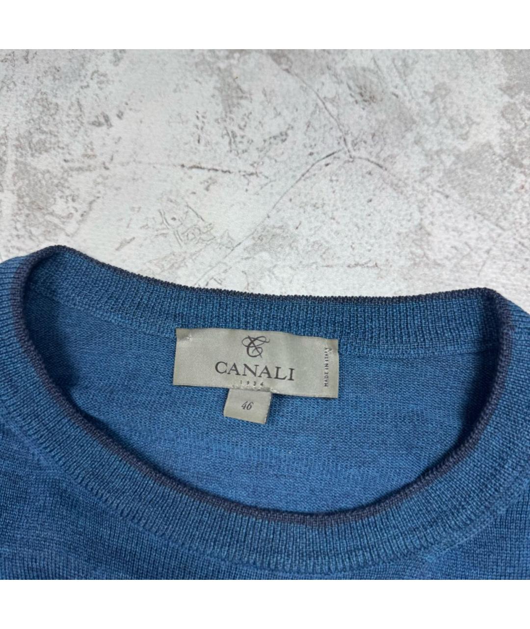 CANALI Синий хлопковый джемпер / свитер, фото 2