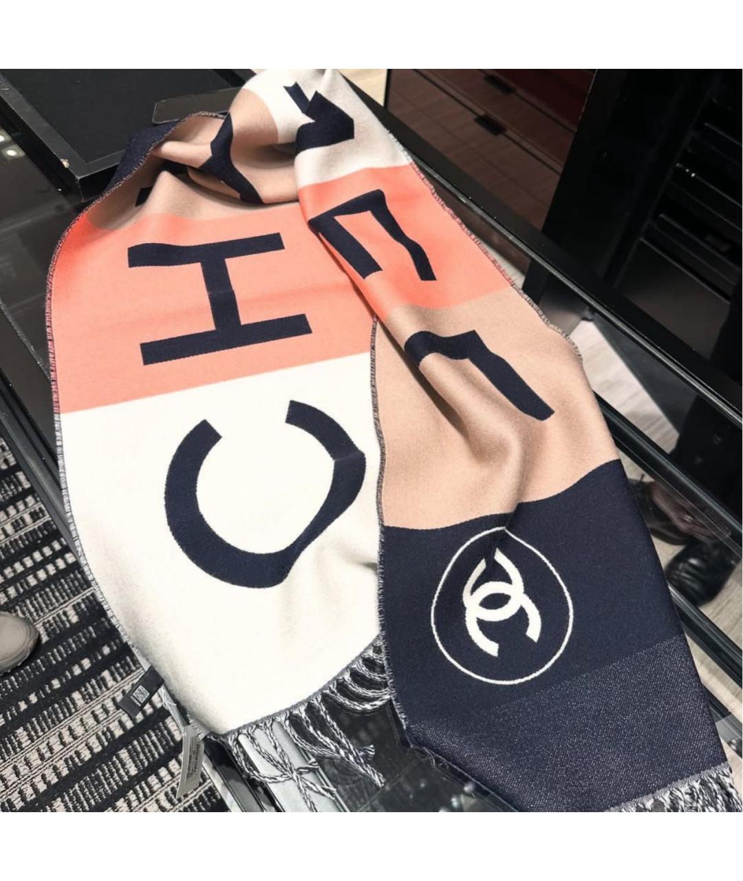 CHANEL Мульти шерстяной шарф, фото 2