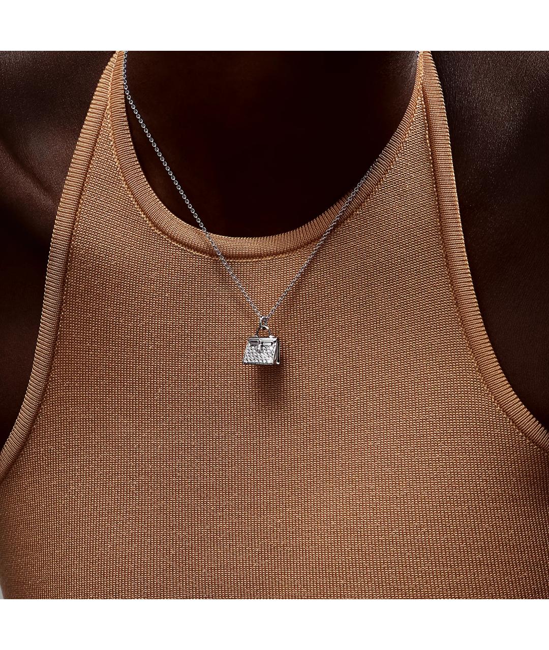 HERMES Золотая подвеска из белого золота, фото 3