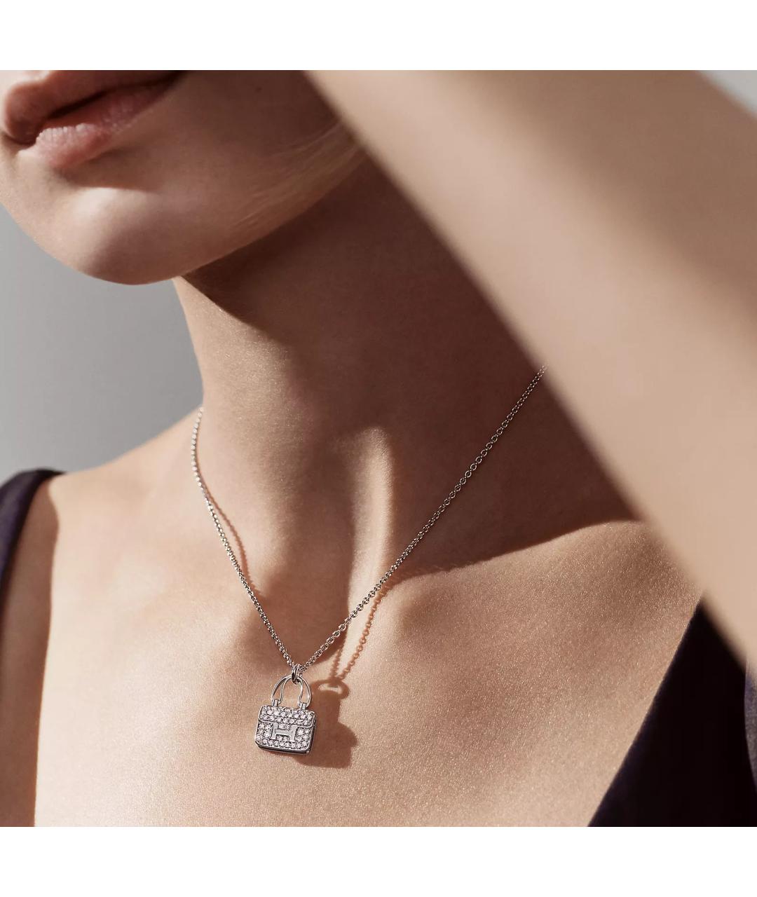 HERMES Золотая подвеска из белого золота, фото 4