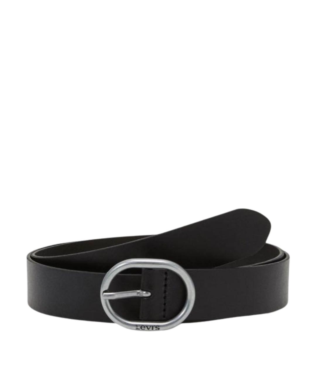 LEVI'S Черный кожаный ремень, фото 1