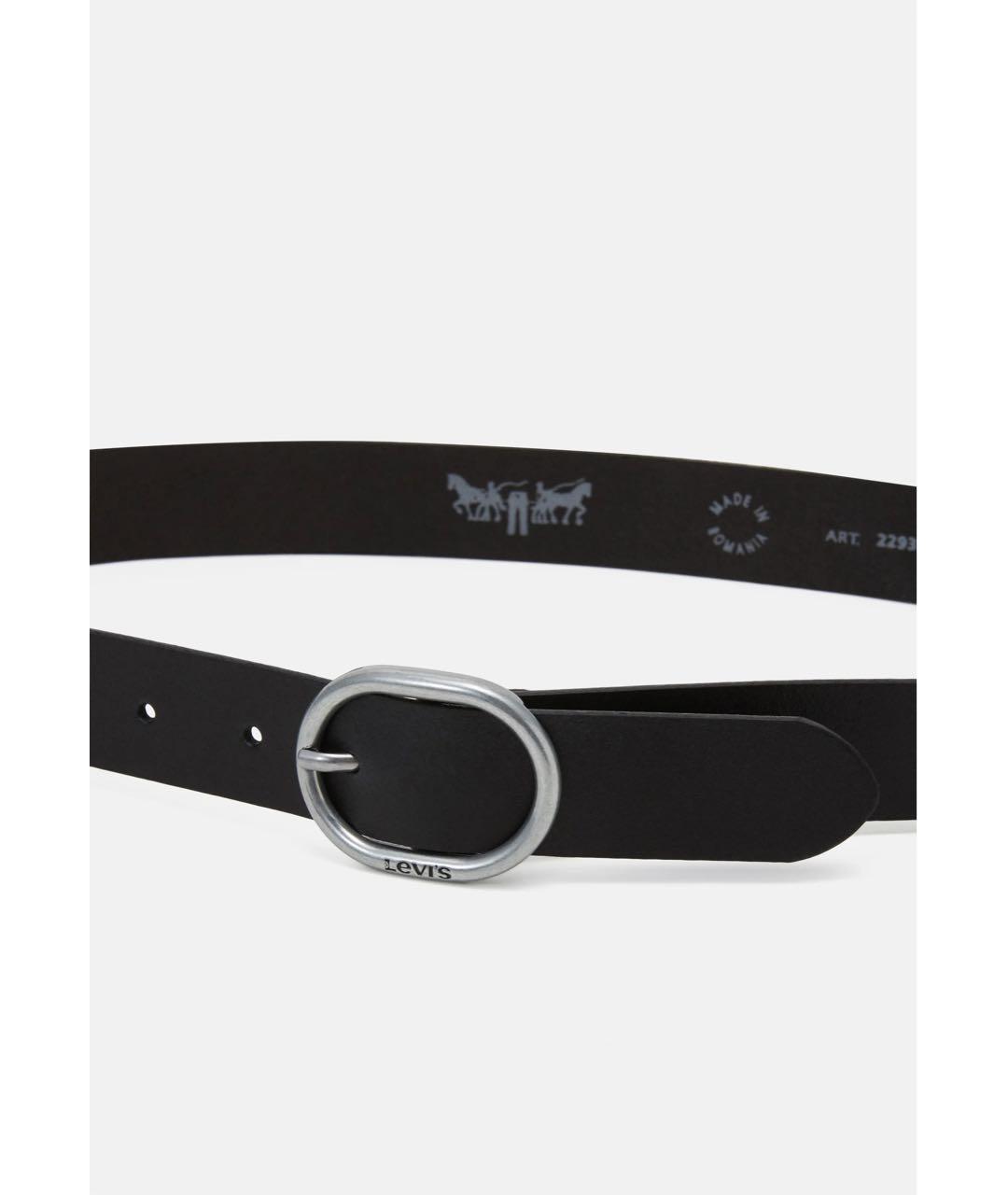 LEVI'S Черный кожаный ремень, фото 4