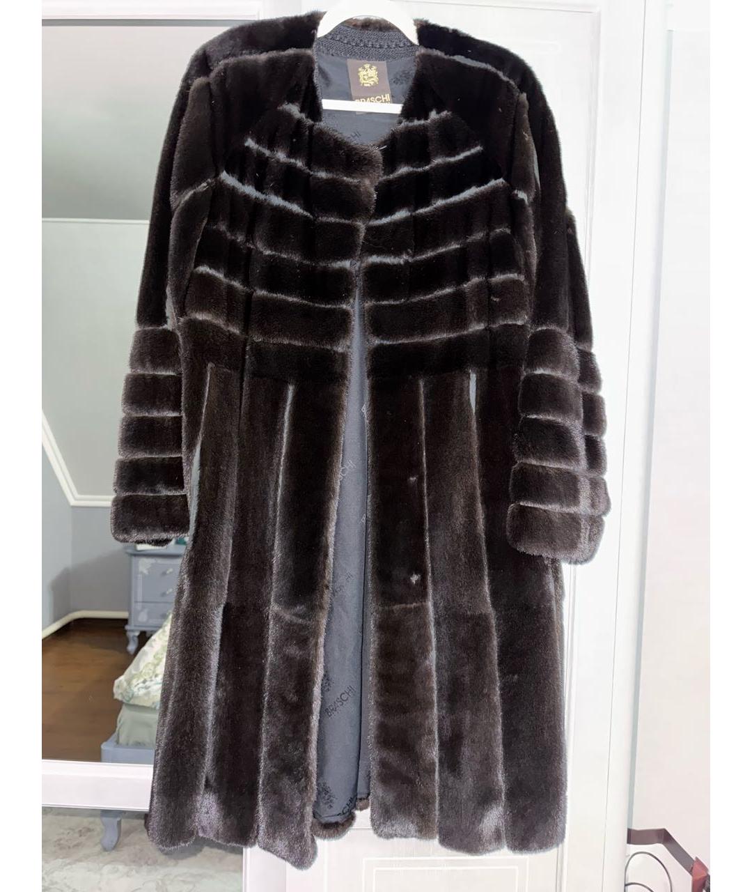 BRASCHI Коричневая меховая шуба, фото 6