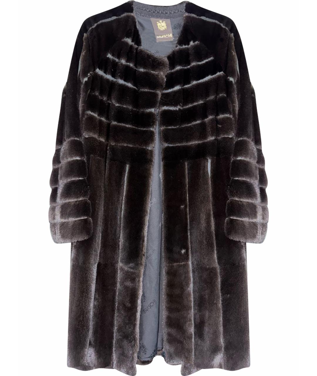 BRASCHI Коричневая меховая шуба, фото 1