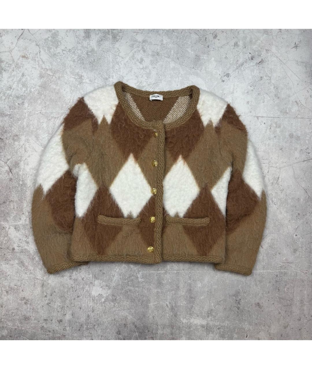 CELINE Мульти шерстяной кардиган, фото 6