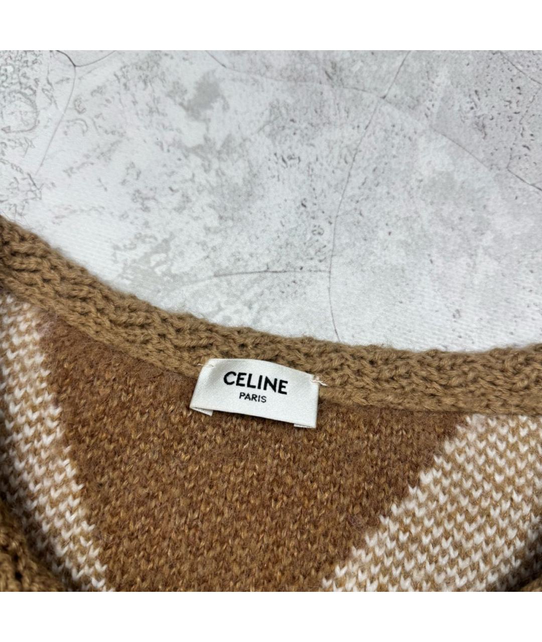CELINE Мульти шерстяной кардиган, фото 2
