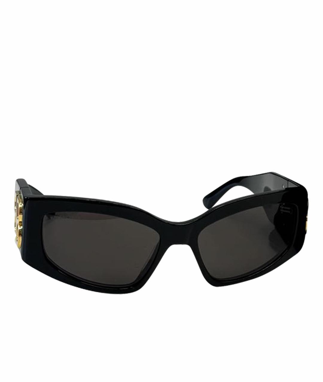 BALENCIAGA Черные пластиковые солнцезащитные очки, фото 1