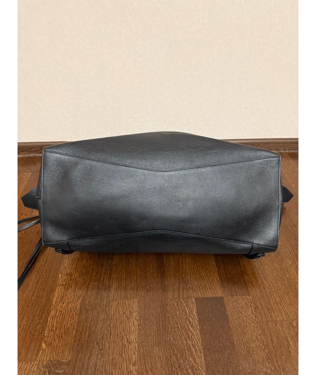 BALENCIAGA Черная кожаная дорожная/спортивная сумка, фото 3