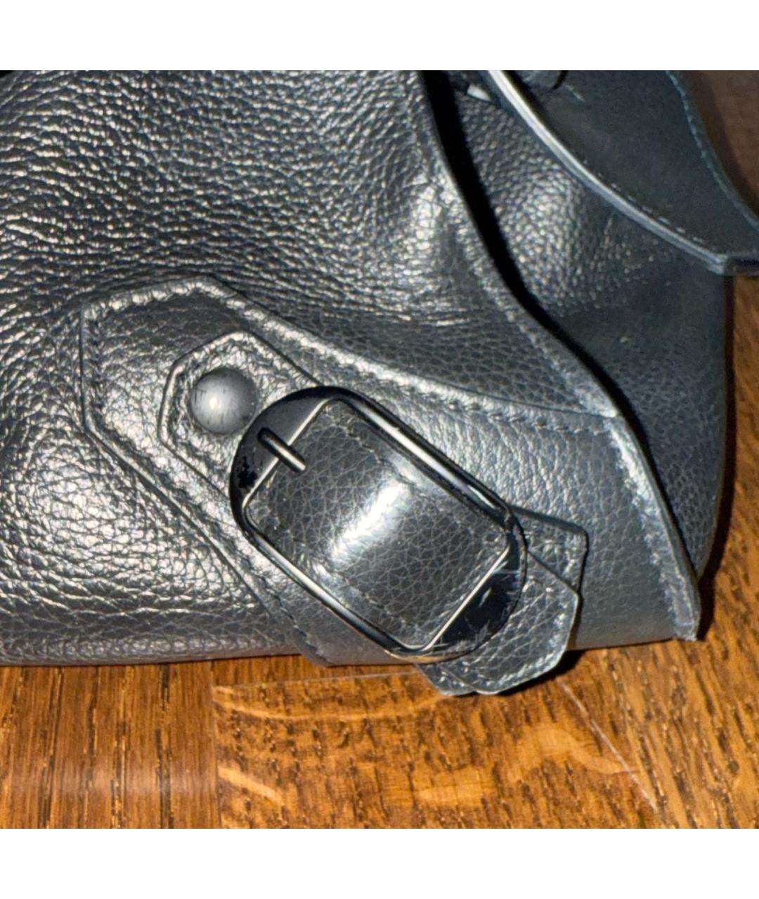 BALENCIAGA Черная кожаная дорожная/спортивная сумка, фото 6