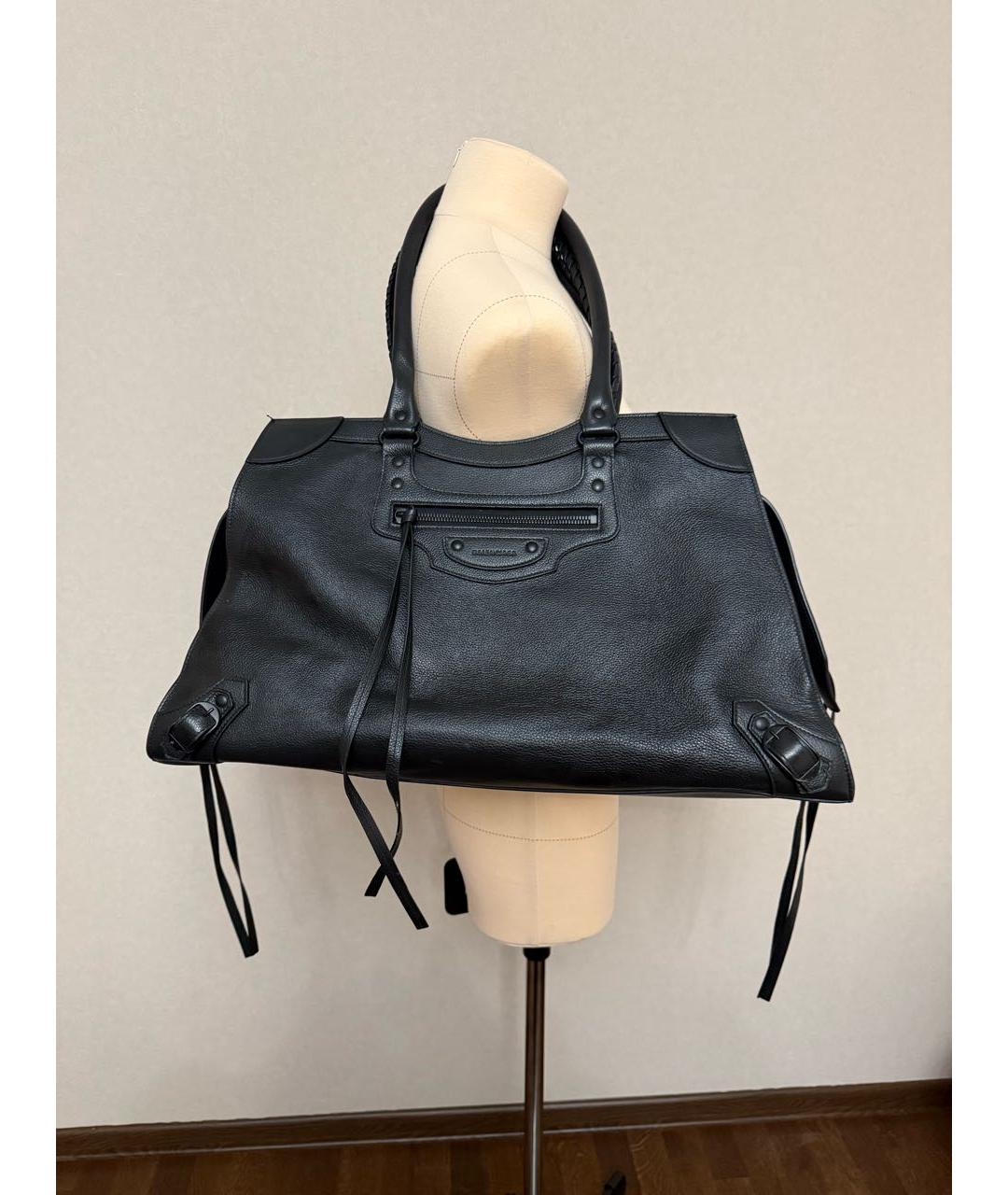 BALENCIAGA Черная кожаная дорожная/спортивная сумка, фото 8