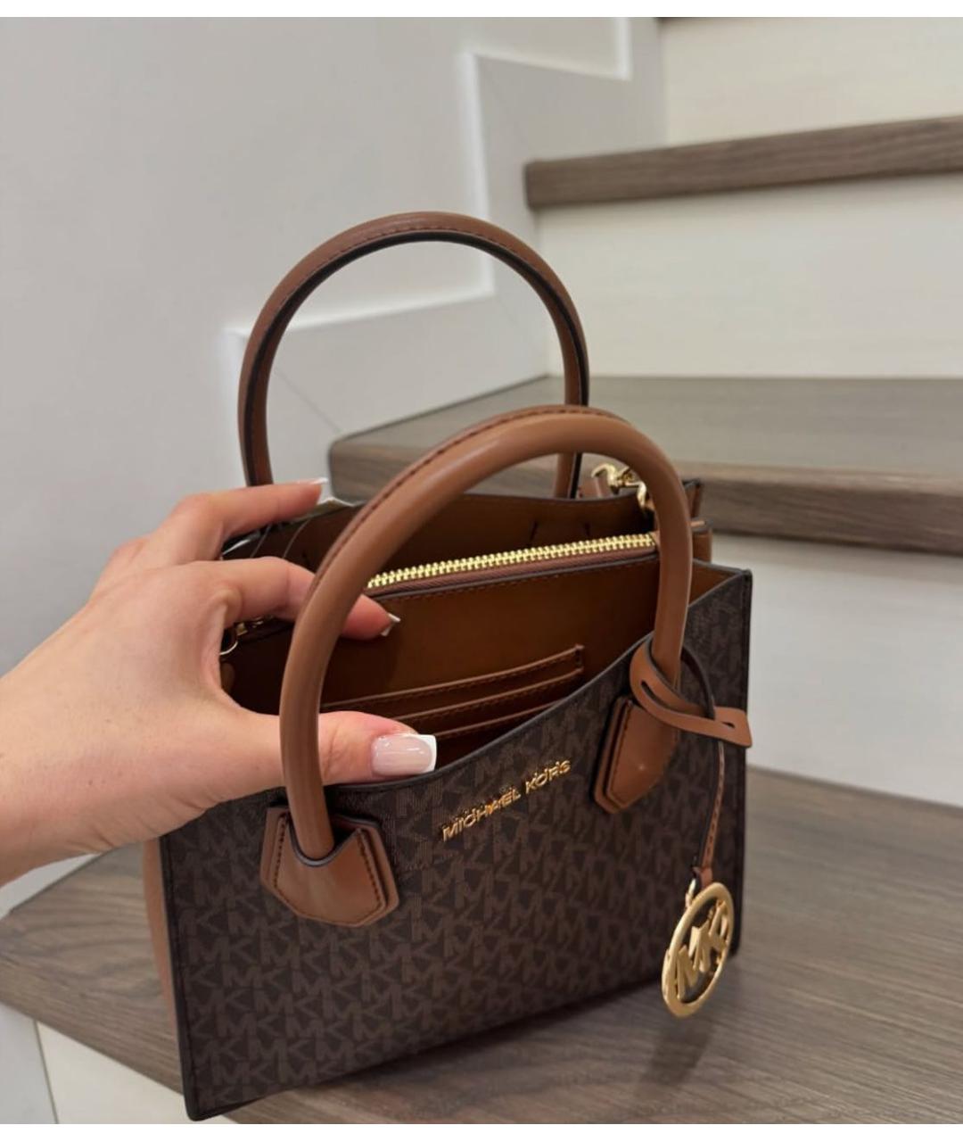 MICHAEL KORS Коричневая сумка с короткими ручками, фото 4