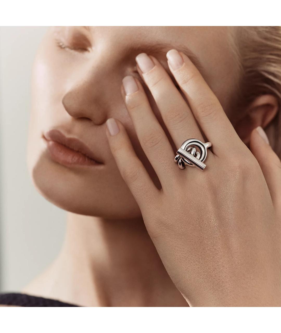 HERMES Серебряное серебряное кольцо, фото 2