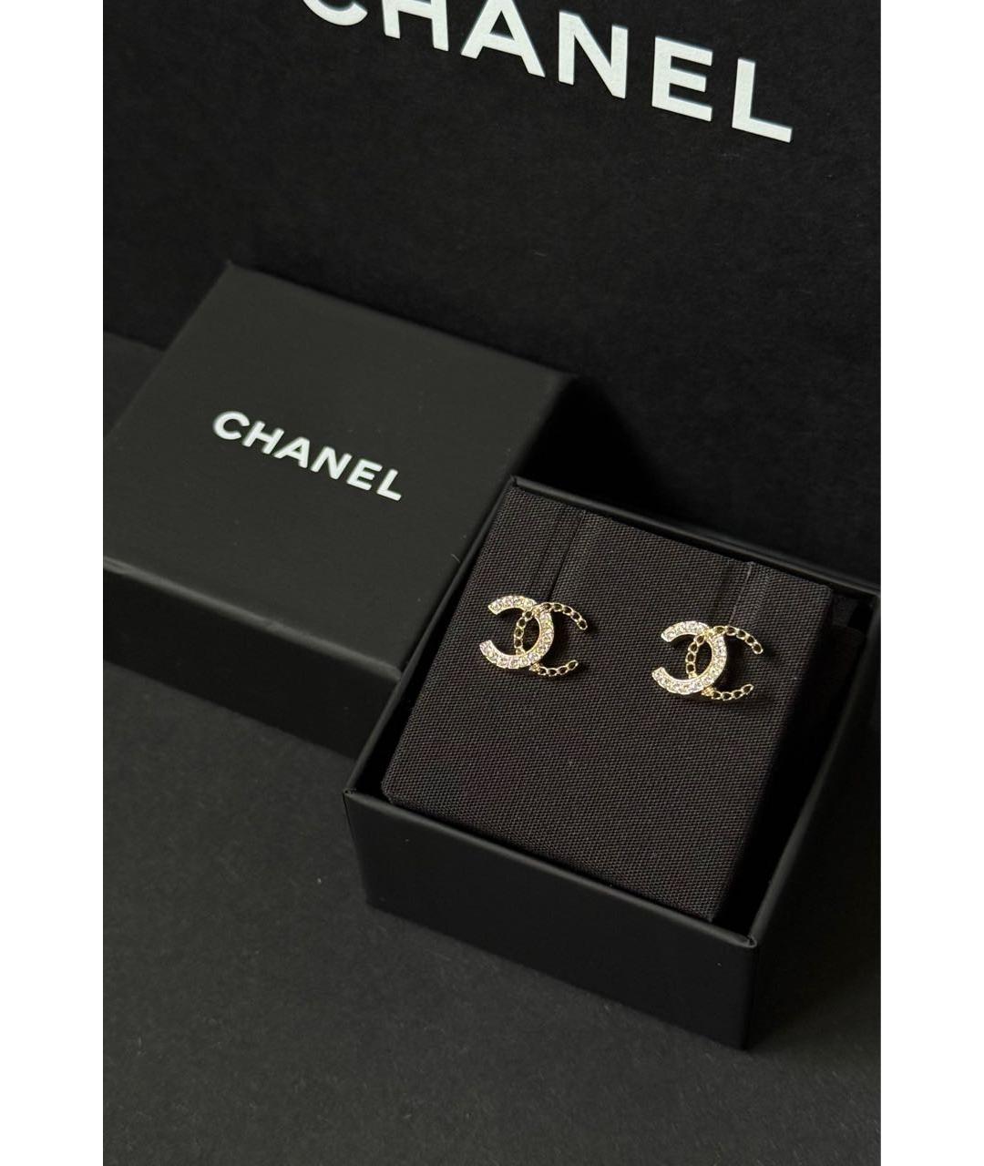 CHANEL Золотые серьги, фото 2