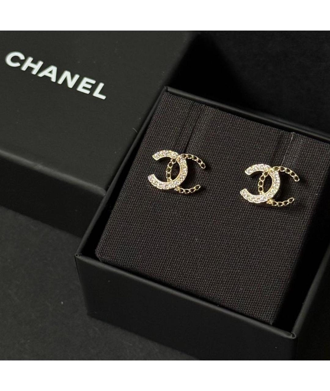 CHANEL Золотые серьги, фото 3