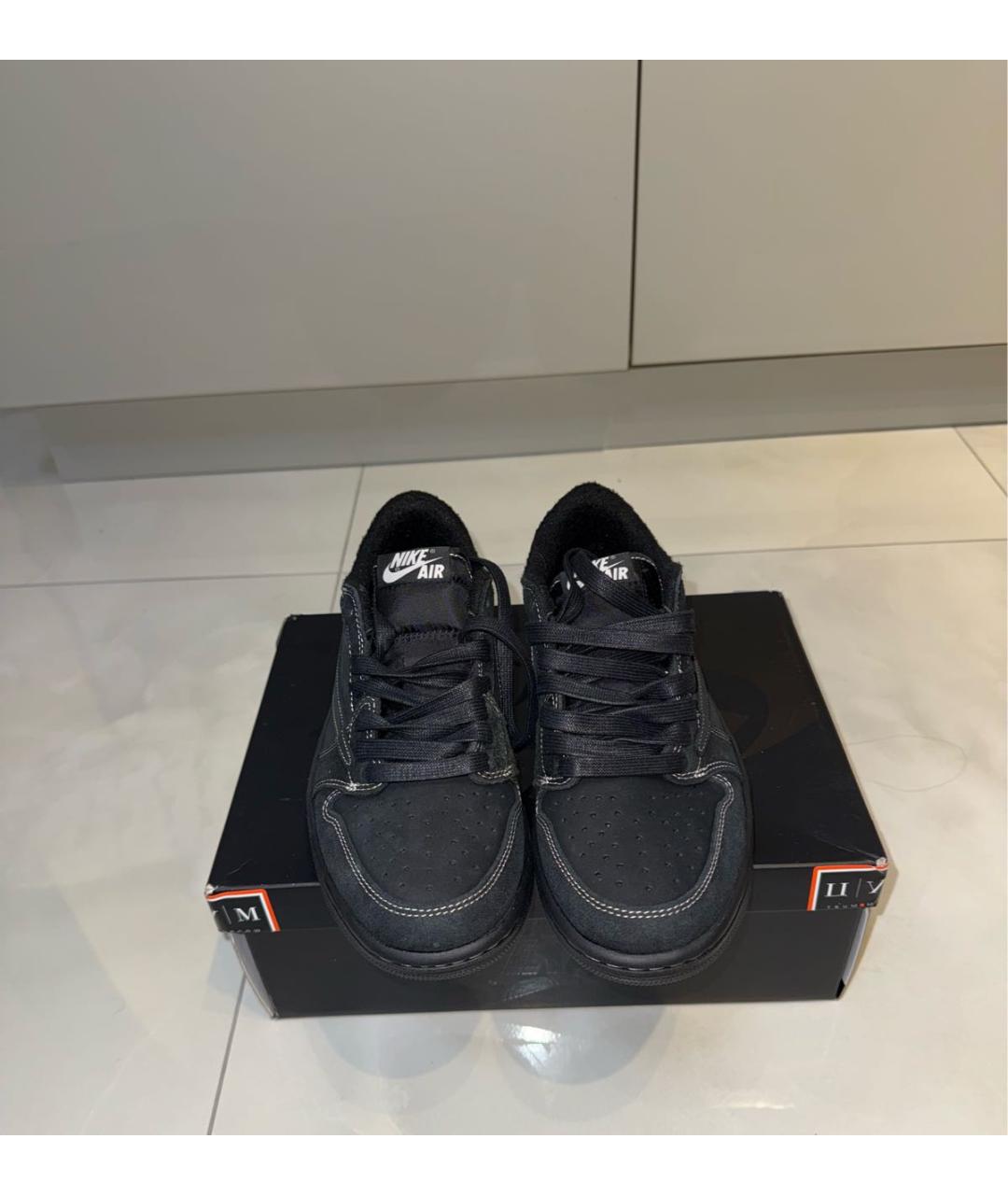 JORDAN Черные замшевые кеды, фото 2