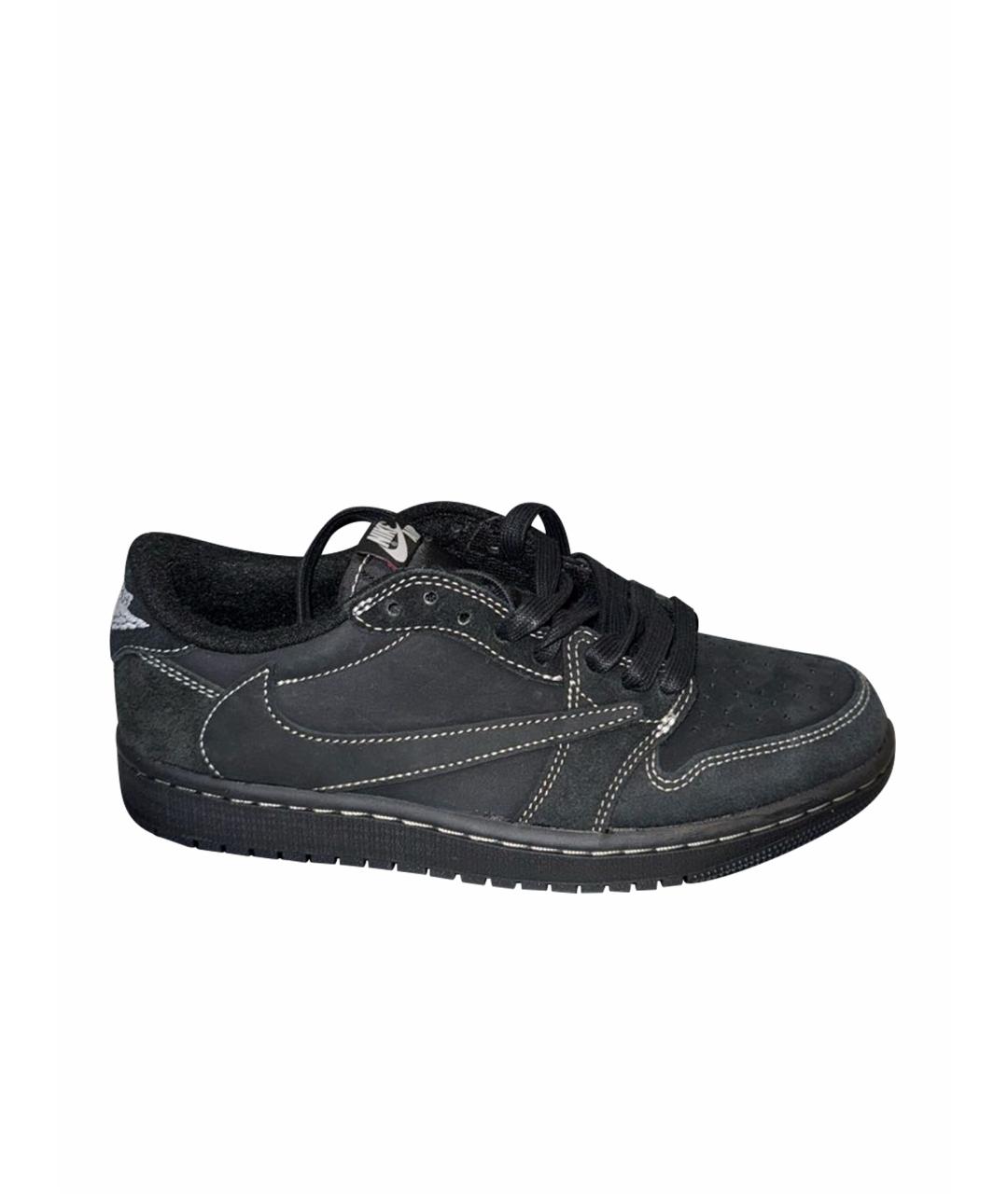 JORDAN Черные замшевые кеды, фото 1