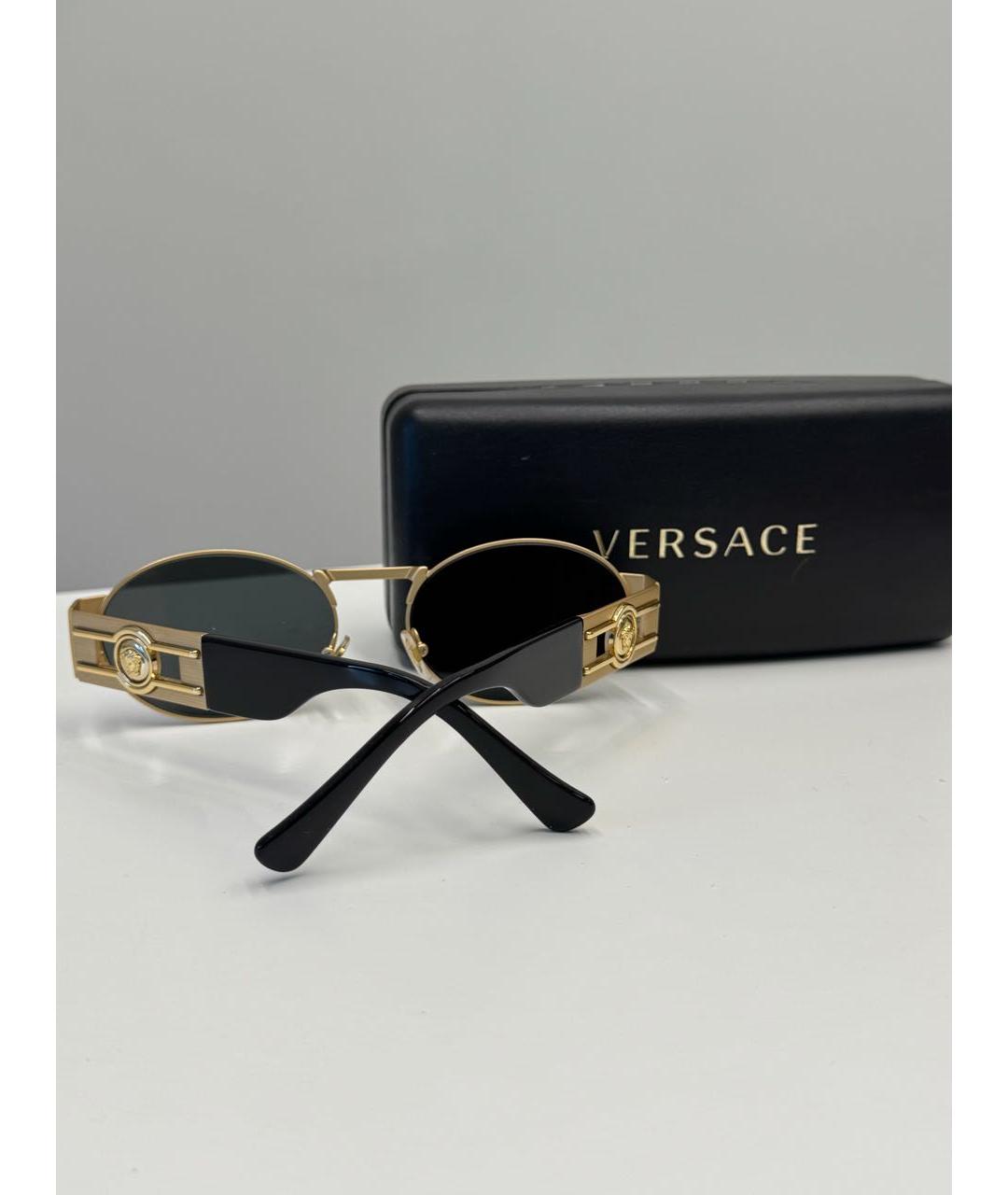 VERSACE Черные солнцезащитные очки, фото 4