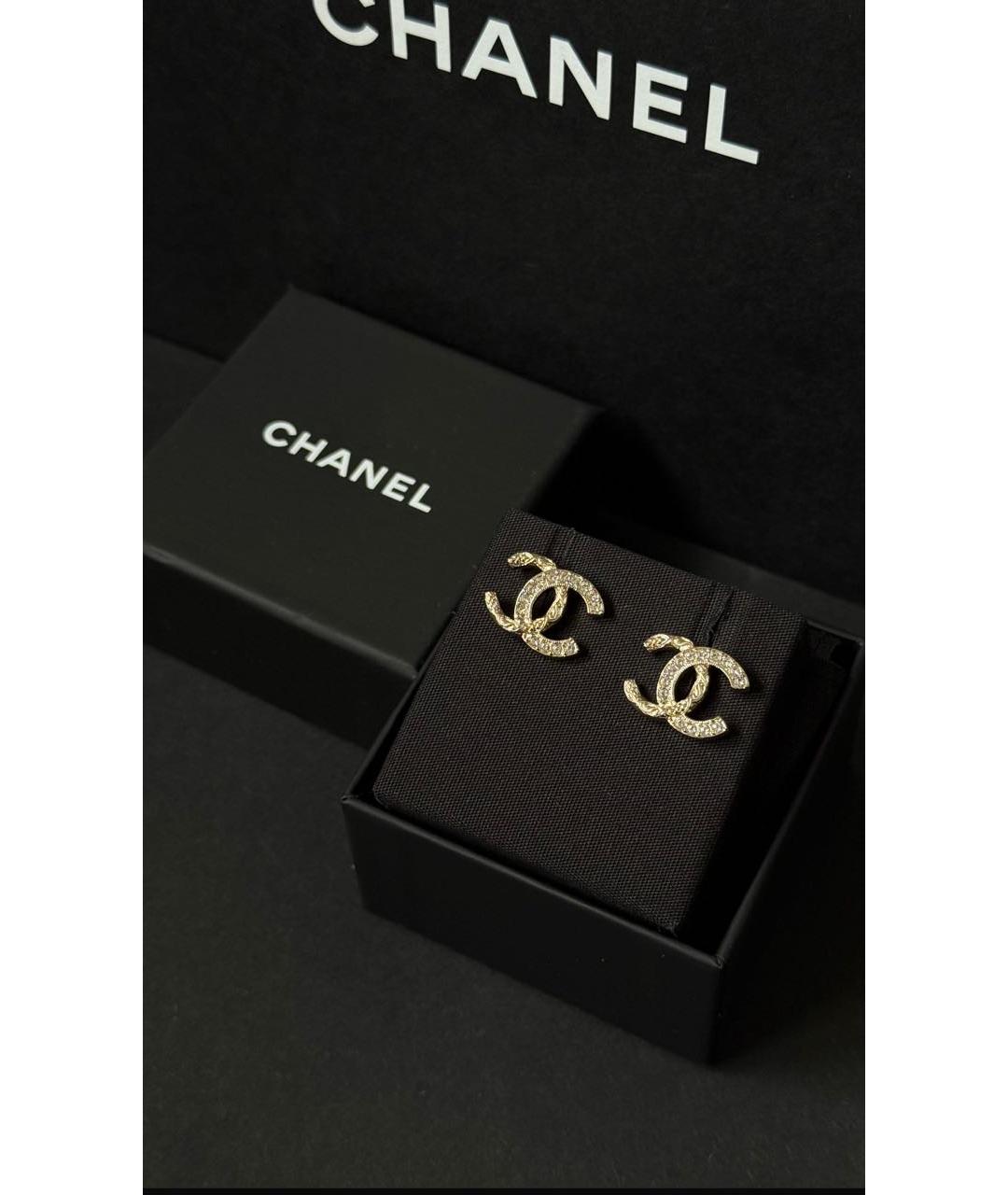 CHANEL Золотые серьги из желтого золота, фото 2