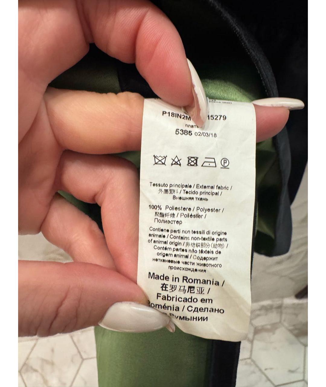 NO. 21 Черное полиэстеровое коктейльное платье, фото 5