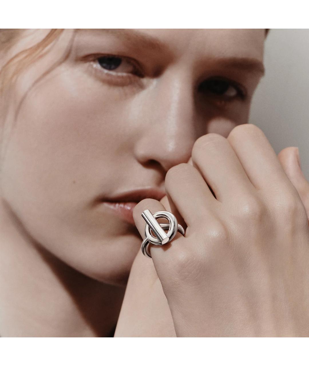 HERMES Серебряное серебряное кольцо, фото 2