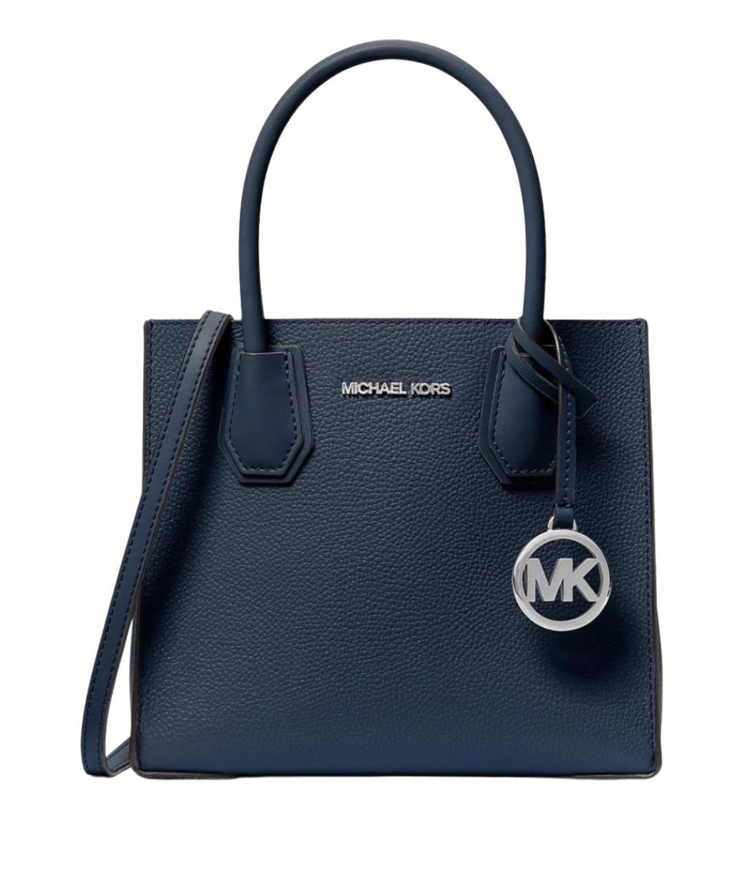MICHAEL KORS Синяя кожаная сумка с короткими ручками, фото 1