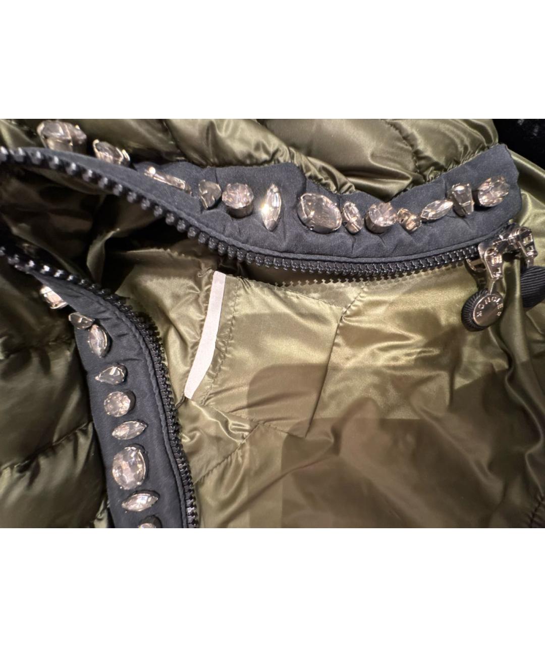 MONCLER Хаки полиамидовый пуховик, фото 8