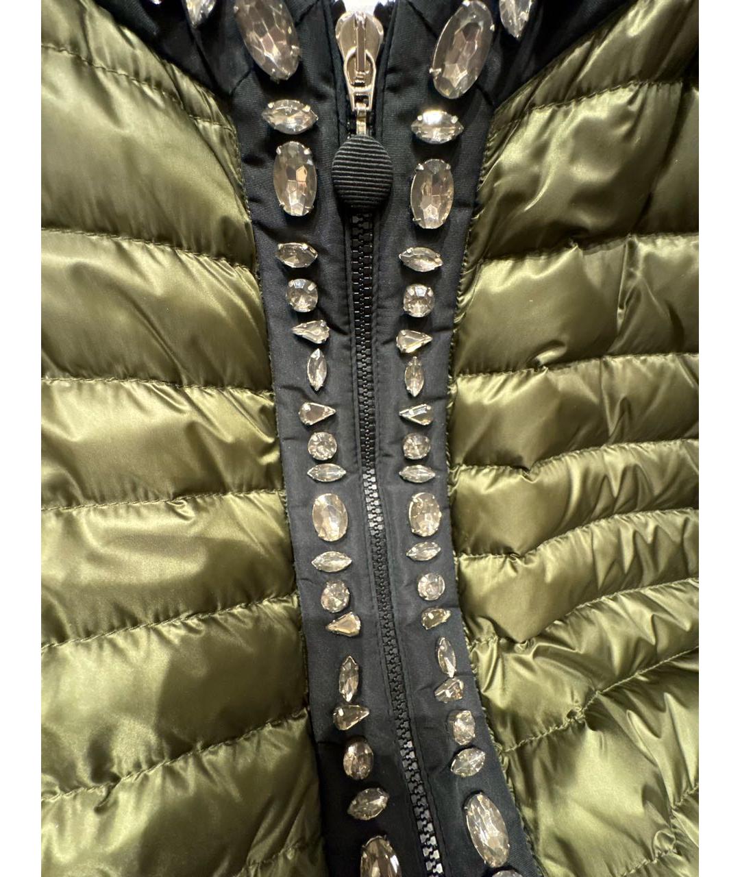 MONCLER Хаки полиамидовый пуховик, фото 6