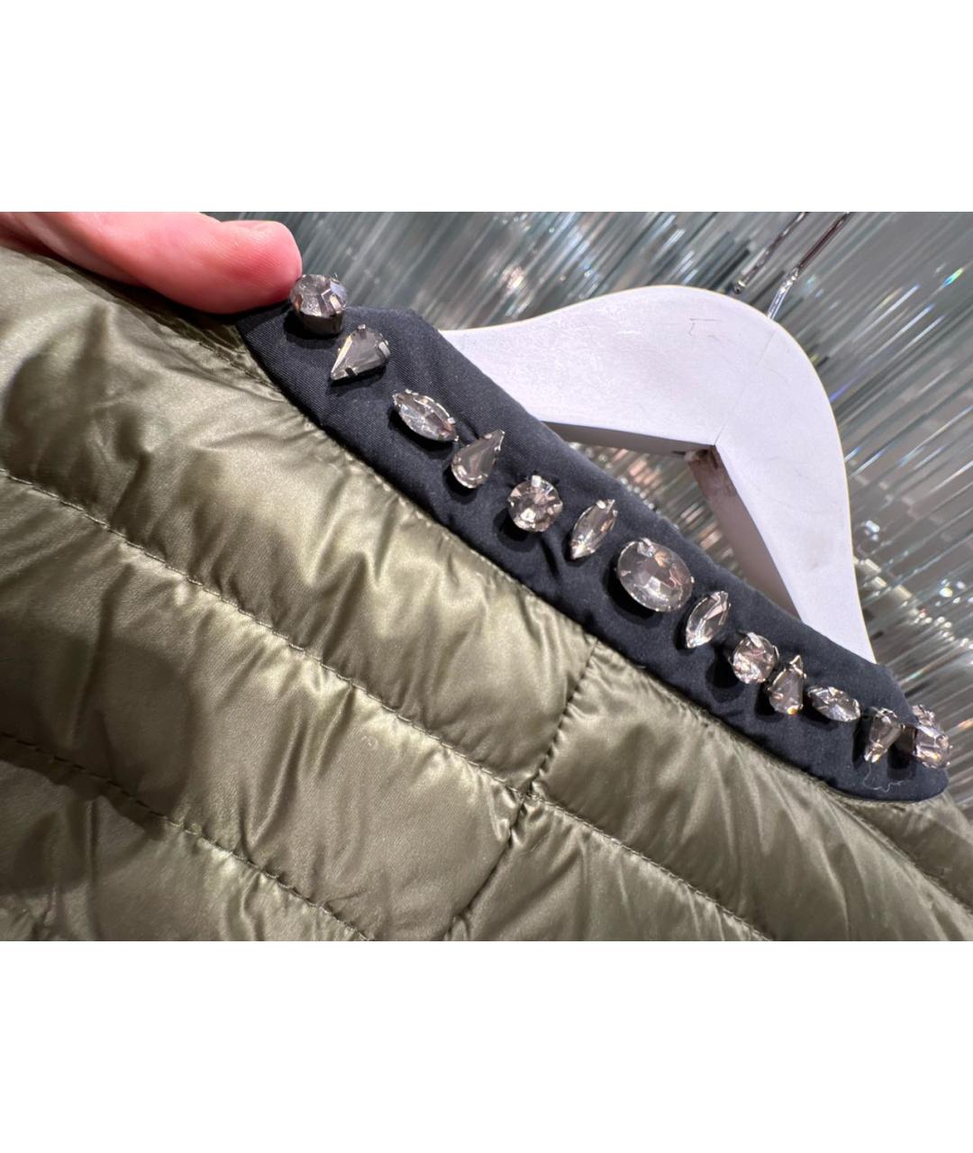 MONCLER Хаки полиамидовый пуховик, фото 3