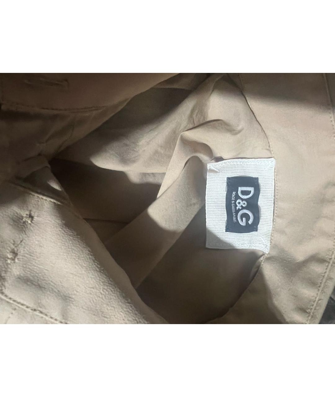 DOLCE&GABBANA Бежевая хлопковая рубашка, фото 7