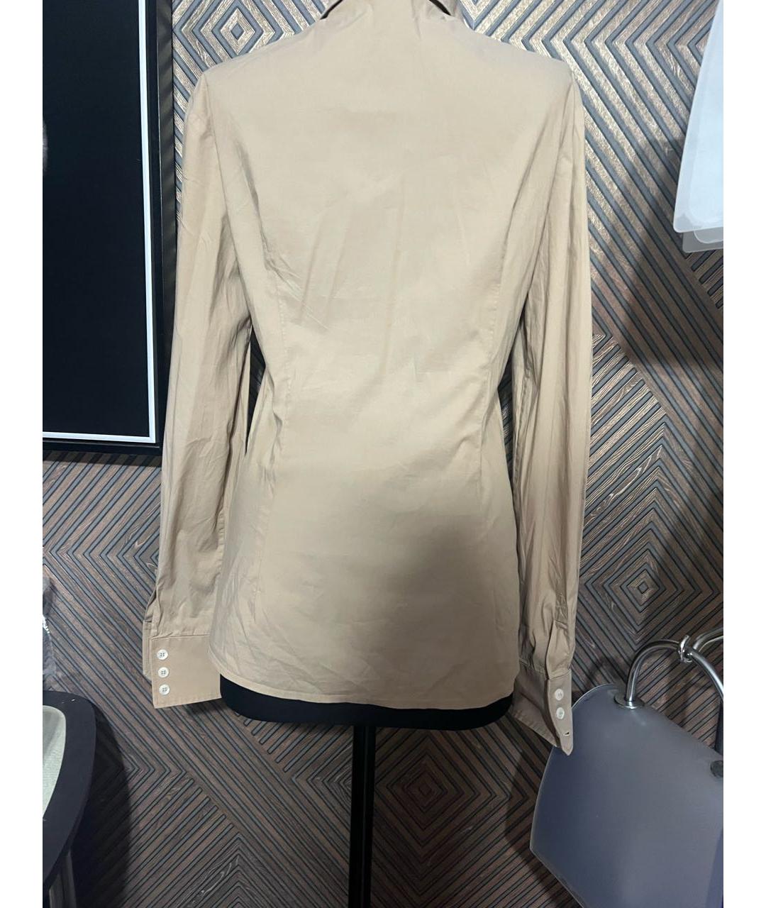 DOLCE&GABBANA Бежевая хлопковая рубашка, фото 2