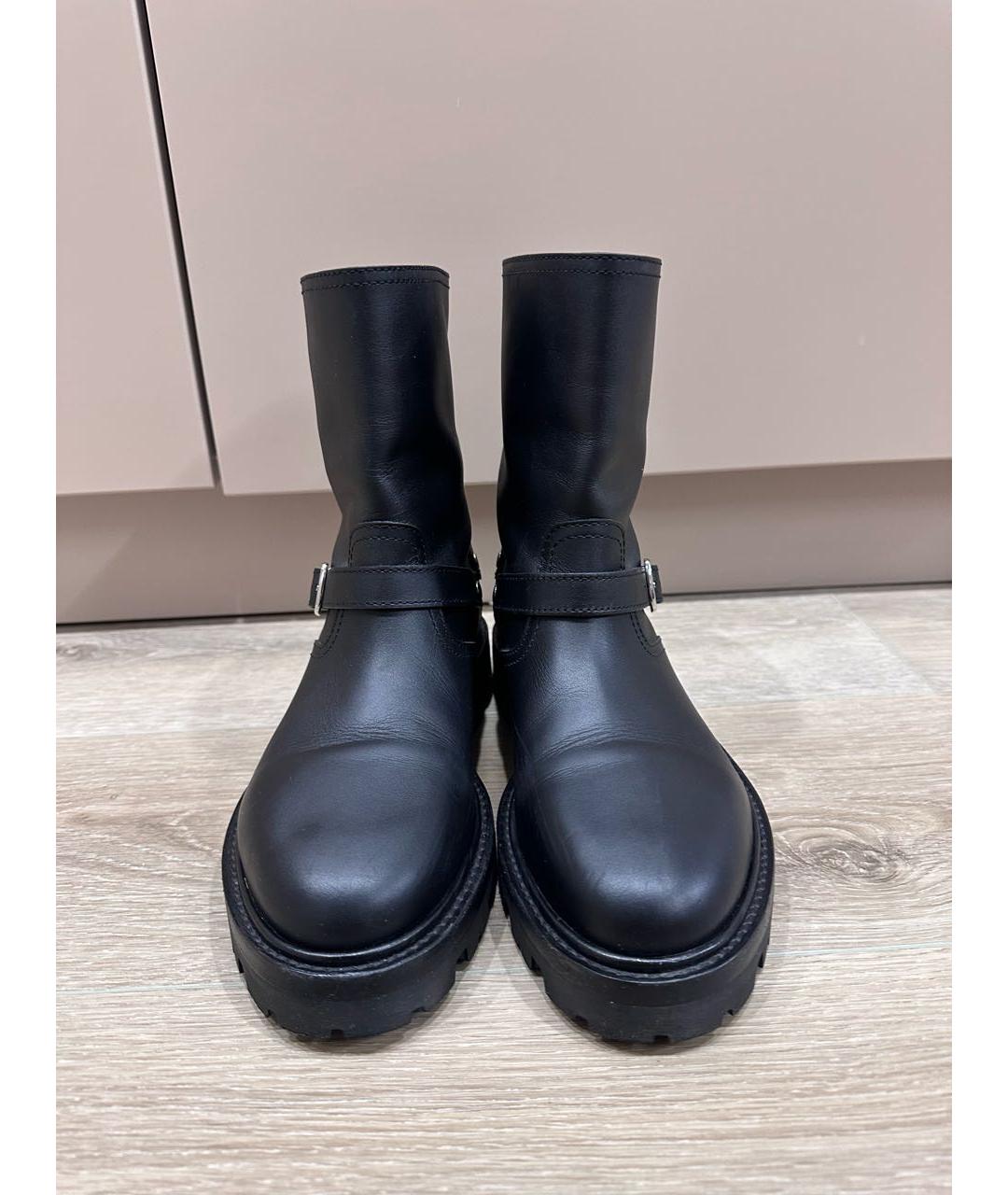 CELINE Черные кожаные полусапоги, фото 2